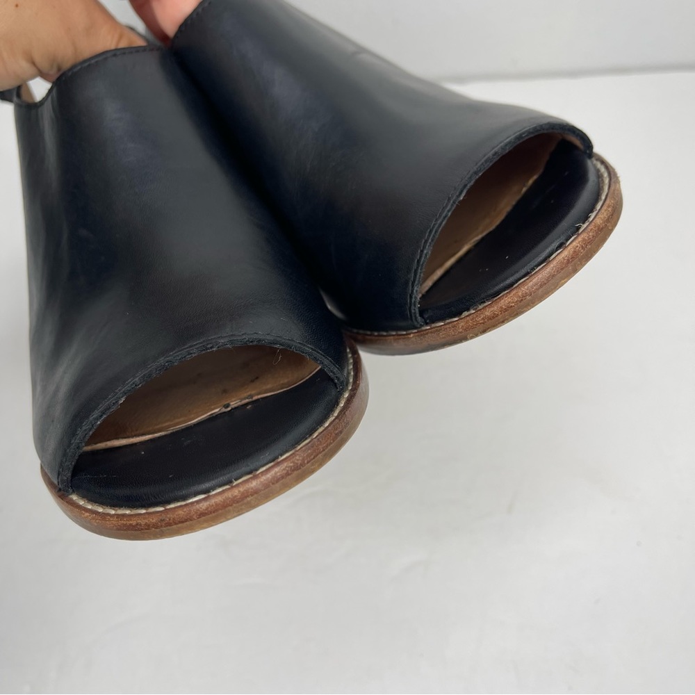 Madewell The Cary Sandal In Leather Open-Toe Heel Booties Size 9.5 - Picture 14 of 15